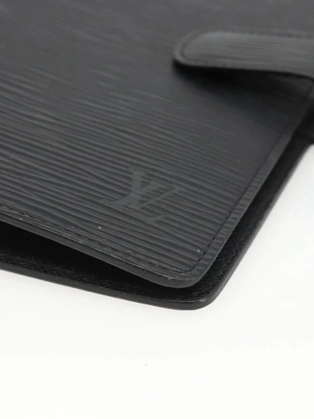 LOUIS VUITTON Epi Agenda MM Day Planner Cover Black R20042 LV Auth BA11324